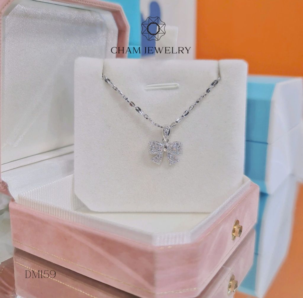 Dây Chuyền MK159-DK14 45cm CHAM JEWELRY DM159, Mặt Nơ (D K14).