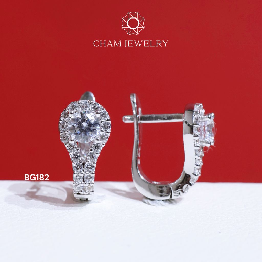 Hoa Tai CHAM JEWELRY BG182, Chủ 4.5mm (Barcode TBG239).