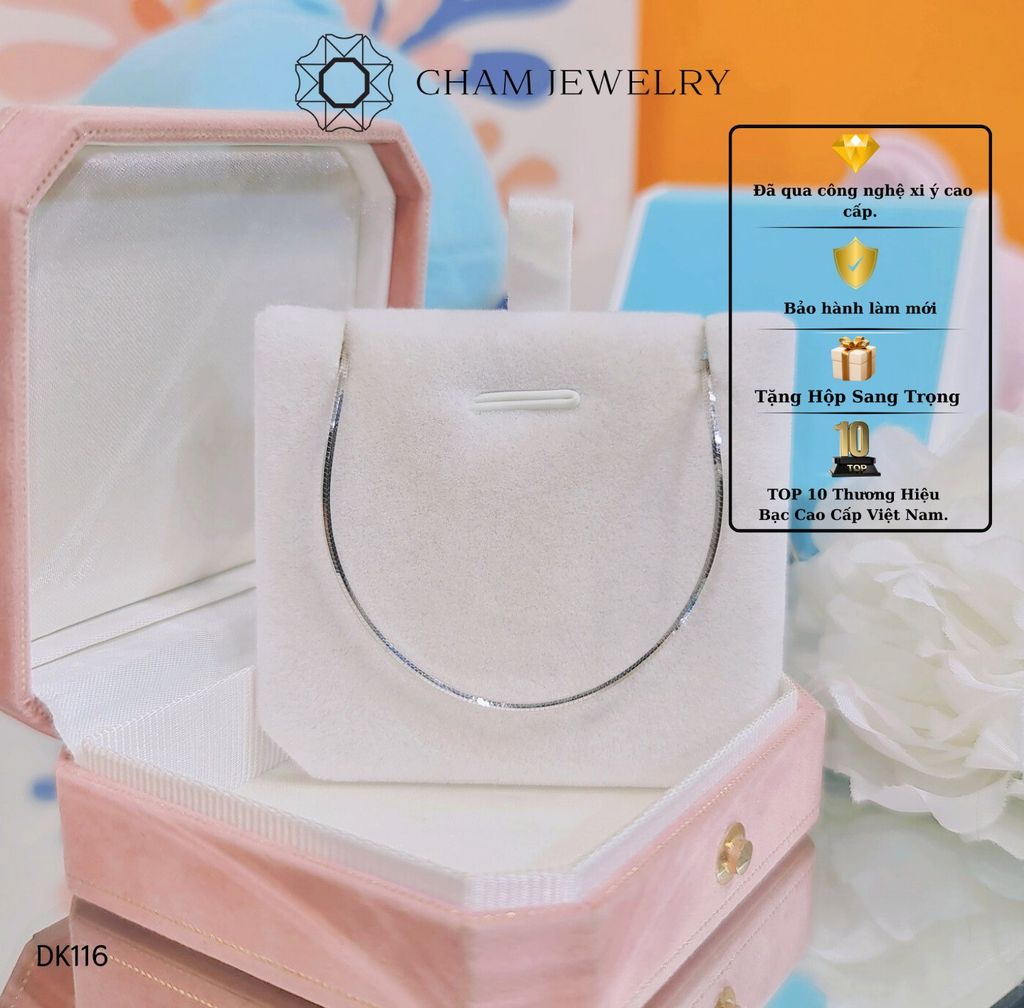 Dây Chuyền CHAM JEWELRY DK116, Bản 1.2mm ( Barcode TDBC0742).