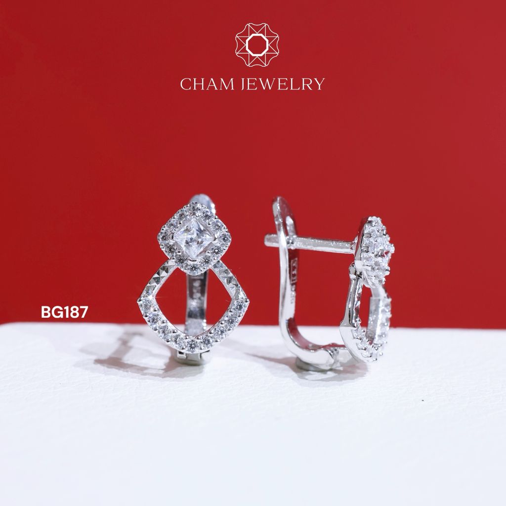 Hoa Tai CHAM JEWELRY BG187, Chủ 2.0mm (Barcode TBG0737).