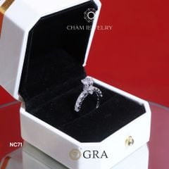 Nhẫn NC71 CHAM JEWELRY, Full Kim Cương Moissanite, Chủ 6.3mm (Barcode ONNU81)