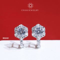 Hoa Tai BG242 CHAM JEWELRY, Chủ 5.5mm (Barcode TBG874).