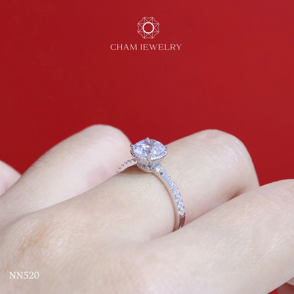 Nhẫn Nữ NN520 CHAM JEWELRY, Chủ 6.0mm (Barcode TNN1479).