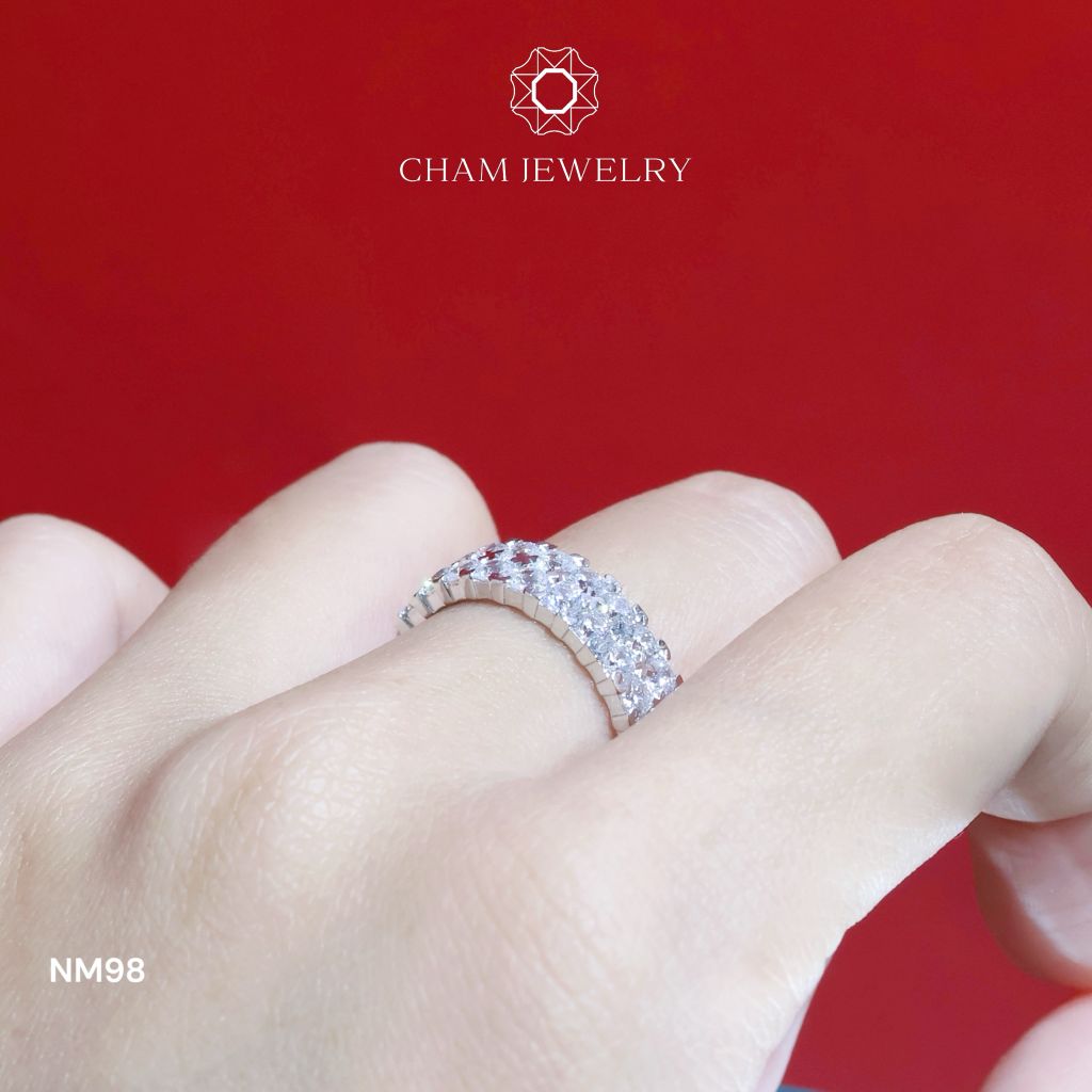 Nhẫn NM98 CHAM JEWELRY, Bản 5.0mm