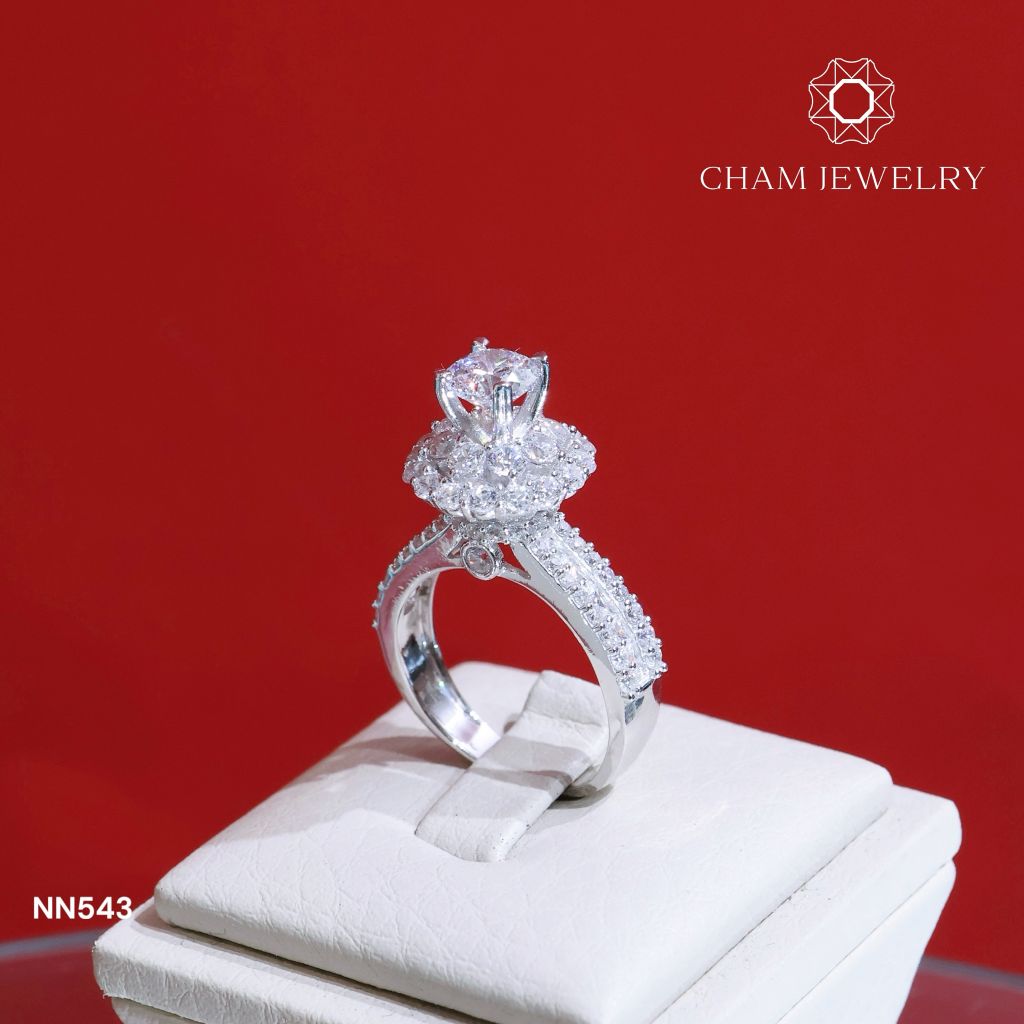 Nhẫn Nữ NN543 CHAM JEWELRY, Chủ 6.0mm (Barcode TNN1469).