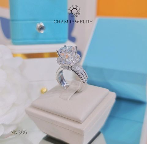 Nhẫn NN385 CHAM JEWELRY, Chủ 10mm (Barcode TVB287N).