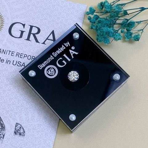 Kim Cương Moissanite GRA 7.2mm, 1.35ct Nước D Cao Cấp (58 GIÁC).