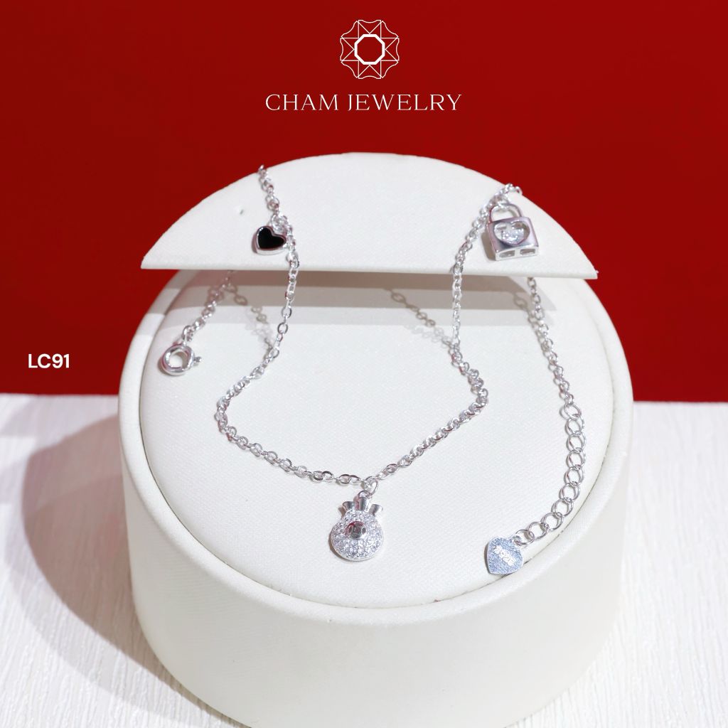 Lắc Chân LC91 CHAM JEWELRY, Lắc Túi Tiền Free Size (Barcode TLC460).