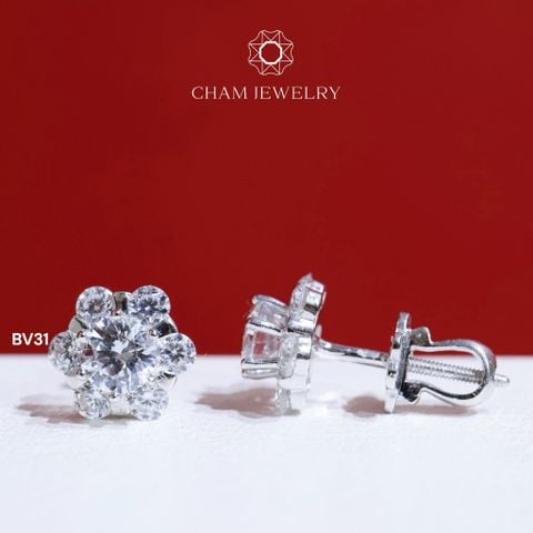 Hoa Tai CHAM JEWWLRY BV31, Chủ 4.5mm (Barcode TBV22).
