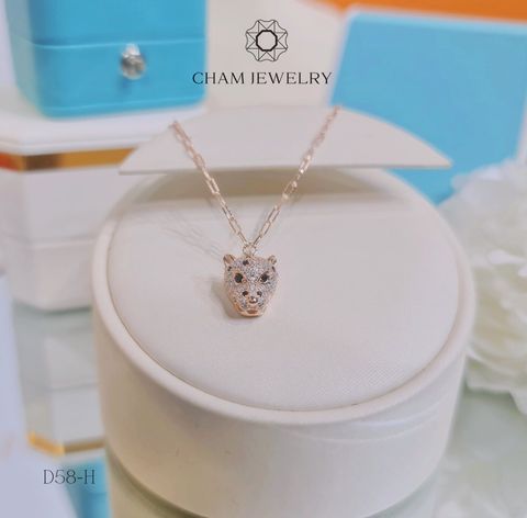 Dây Chuyền CHAM JEWELRY D58, Dây Liền Mặt Báo Xi Vàng Hồng (Barcode CXL8170).