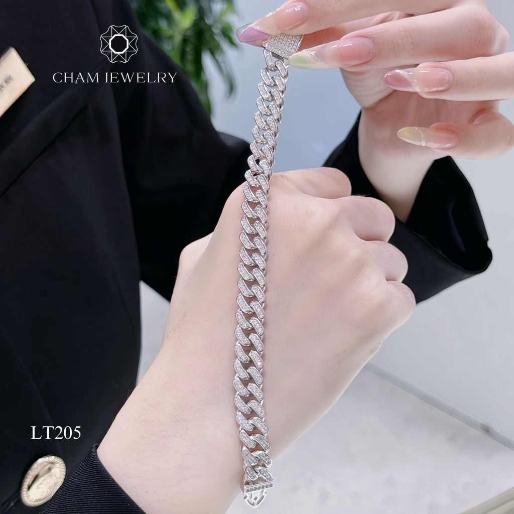 Lắc Tay LT205 CHAM JEWELRY, Bản 10.0mm (Barcode TLBC690-TLBC746).