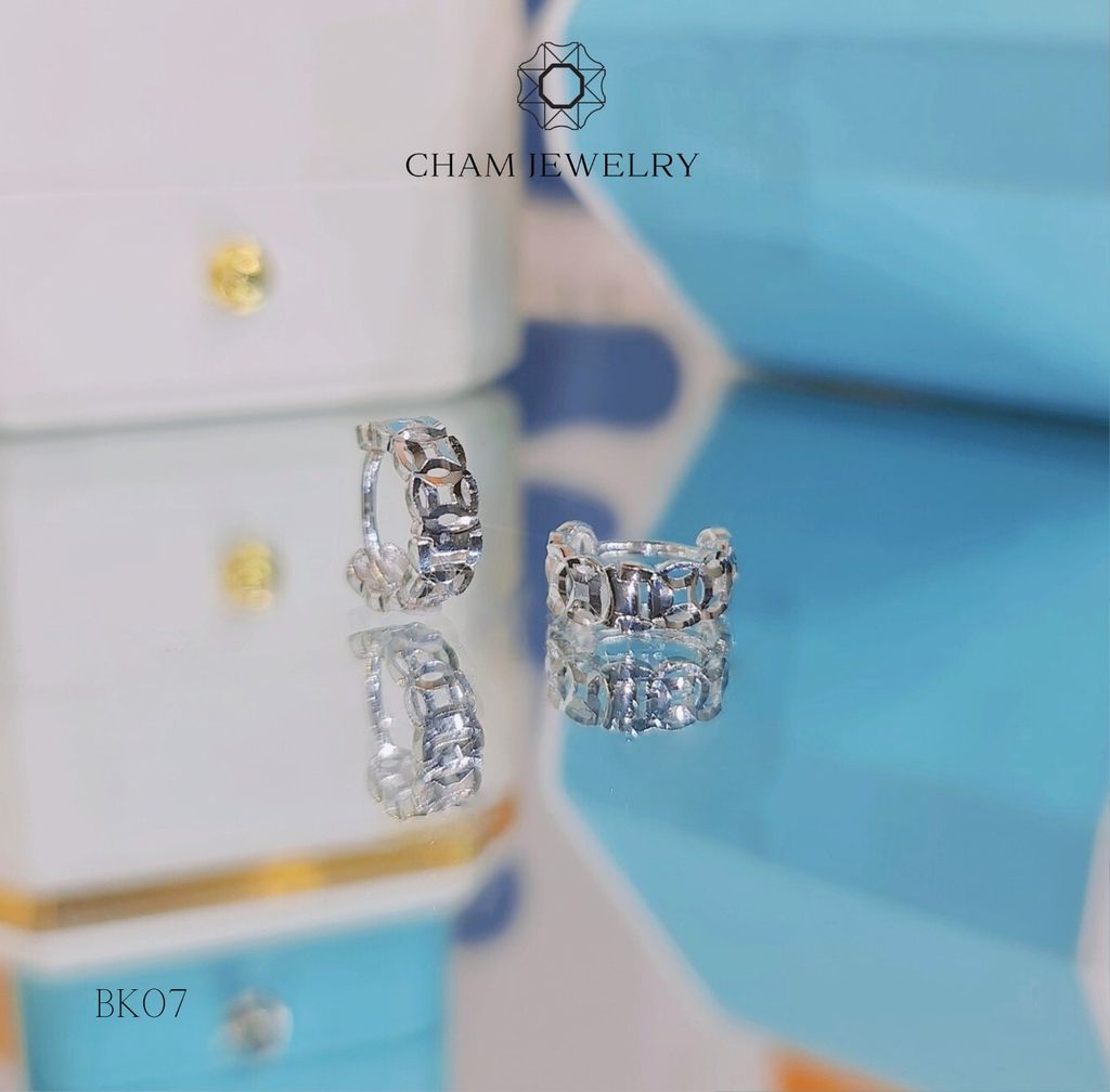 Hoa Tai CHAM JEWERLY BK07, Hoa Tai Khoen Kim Tiền ( Barcode TBK70).