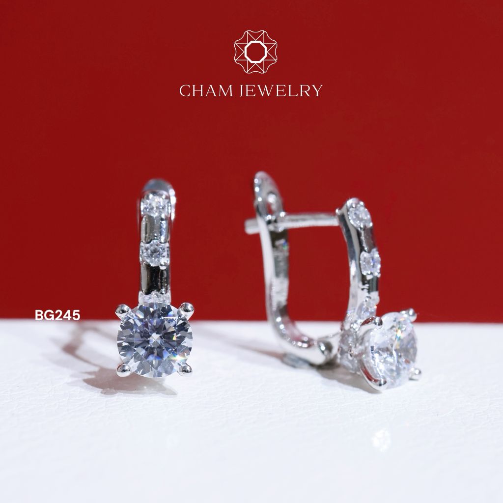 Hoa Tai BG245 CHAM JEWELRY, Chủ 5.0mm (Barcode TVB305B).