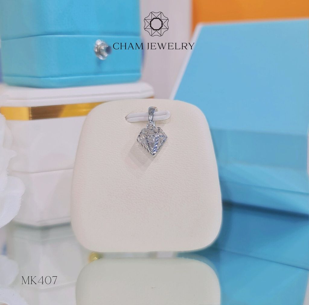 Mặt Dây Chuyền MK407 CHAM JEWELRY, Măt Viên Kim Cương (Barcode TMA1361).
