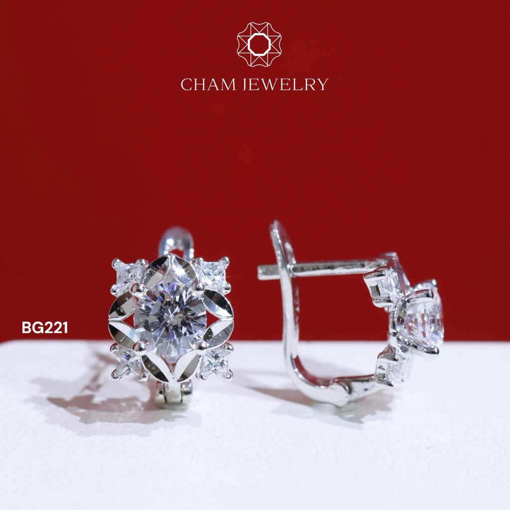 Hoa Tai CHAM JEWELRY BG221, Chủ 5.0mm (Barcode TBG853).