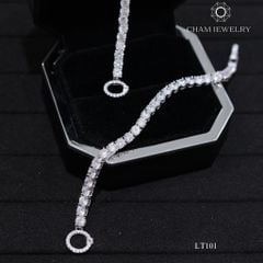 Lắc Tay LT101 CHAM JEWELRY, Tenis Full Đá 4.0mm Khóa Tròn ( Barcode TLT1133).