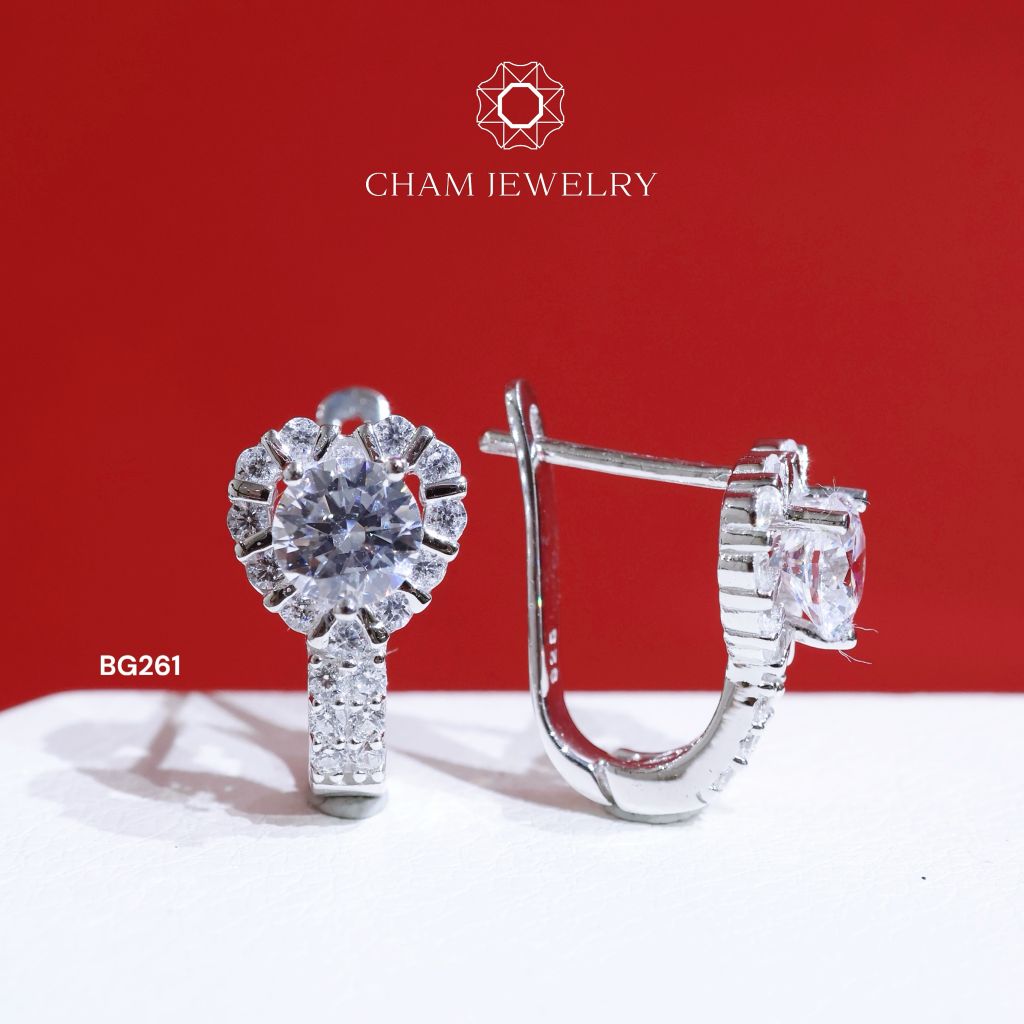 Hoa Tai BG261 CHAM JEWELRY, Chủ 5.5mm.