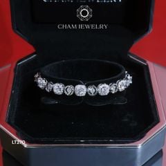 Lắc Tay LT270 CHAM JEWELRY, Lắc Xoàn Vuông Chủ 4.0mm (Barcode TLT1273).