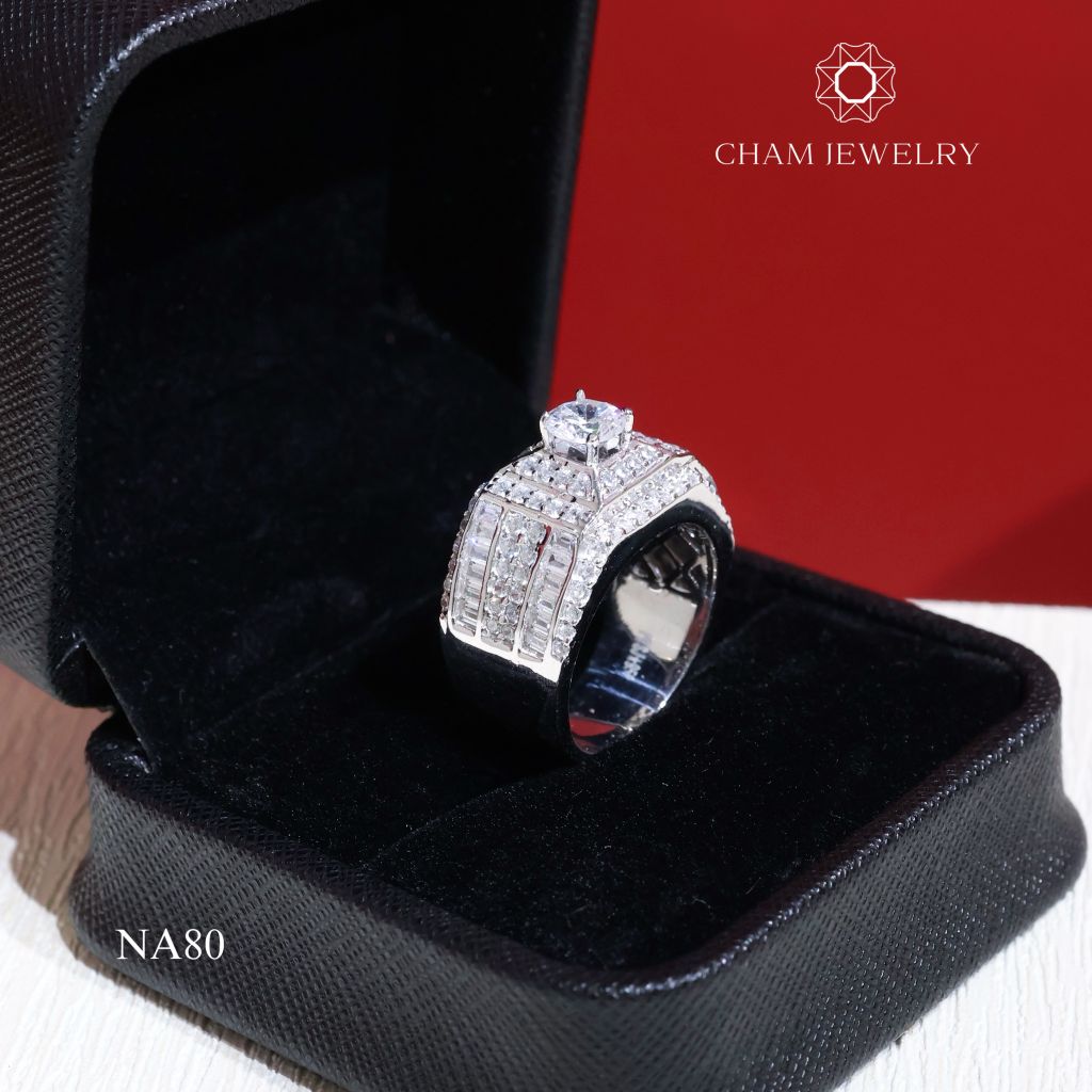 Nhẫn Nam NA80 CHAM JEWELRY, Chủ 6.0mm (Barcode CPCNN47).