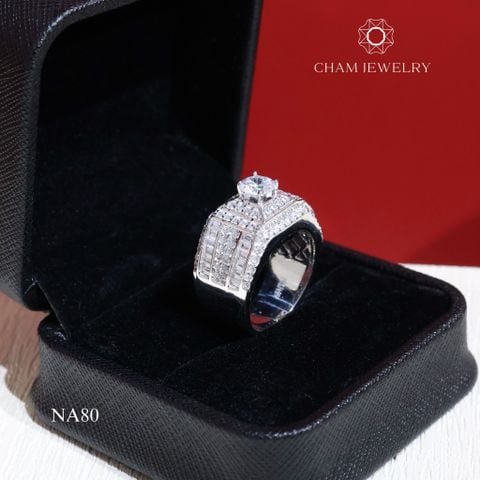 Nhẫn Nam NA80 CHAM JEWELRY, Chủ 6.0mm (Barcode CPCNN47).