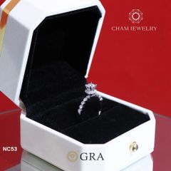 Nhẫn NC53 CHAM JEWELRY, Full Kim Cương Moissanite Chủ 4.5mm (Barcode ONNU47).