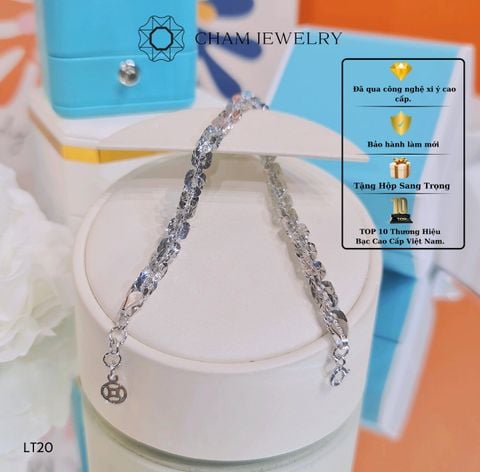 Lắc Tay CHAM JEWELRY LT20, Lắc Xoắn Vuông 5.0mm(Barcode TLBC485)