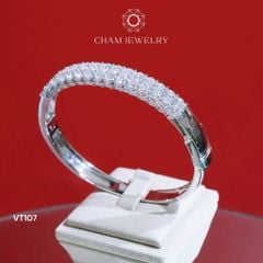 Vòng Tay CHAM JEWELRY VT107, Vòng 2 Hàng Đá( Barcode CV7267).