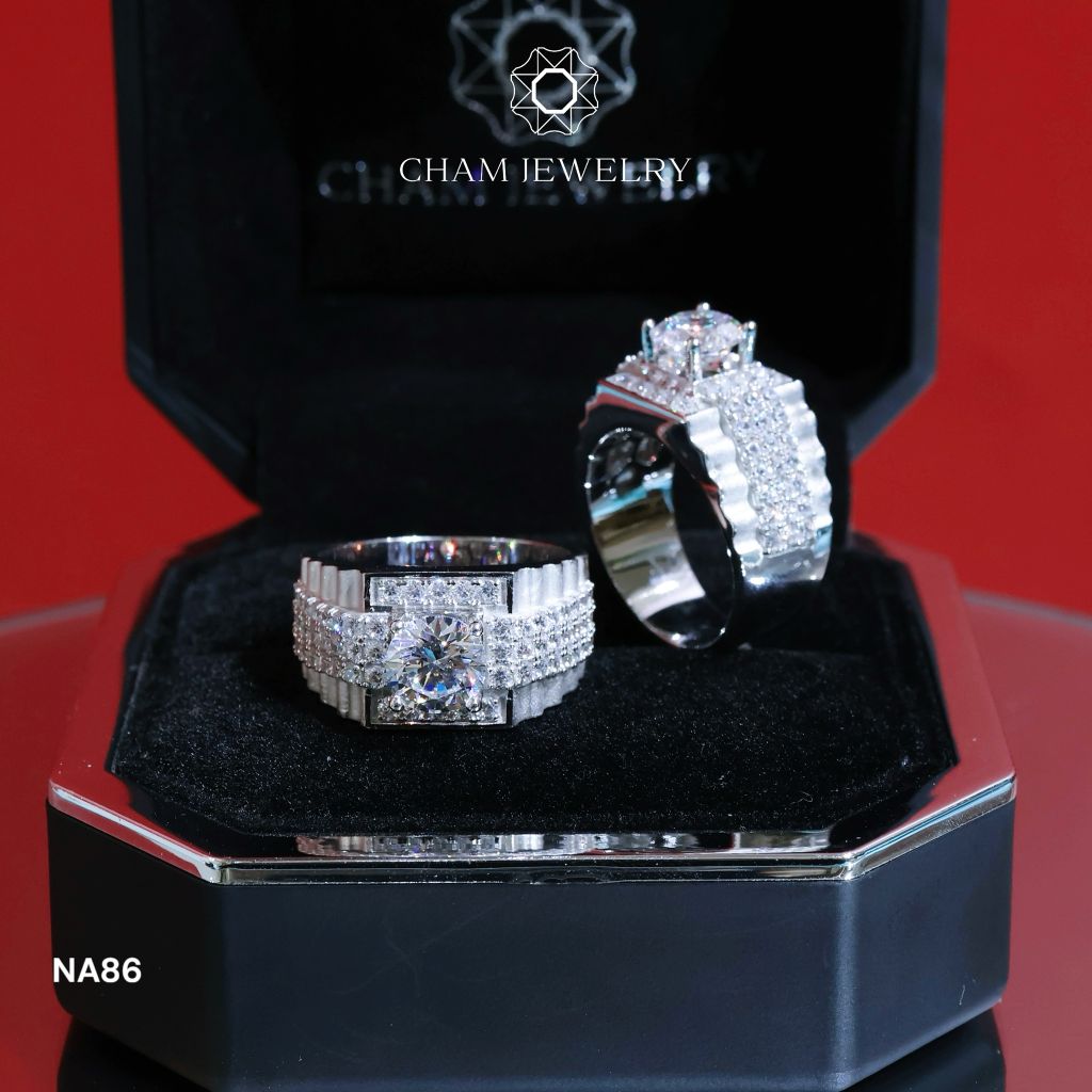 Nhẫn Nam NA86 CHAM JEWELRY, Chủ 6.0mm