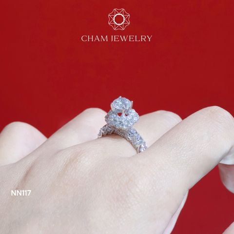 Nhẫn CHAM JEWELRY NN117, Chủ 6.0mm (Barcode TNN803).