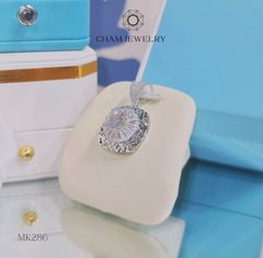 Mặt Dây Chuyền MK286 CHAM JEWELRY, Mặt Vuông Chạm Máy Chủ 7mm (Barcode TMA1090).
