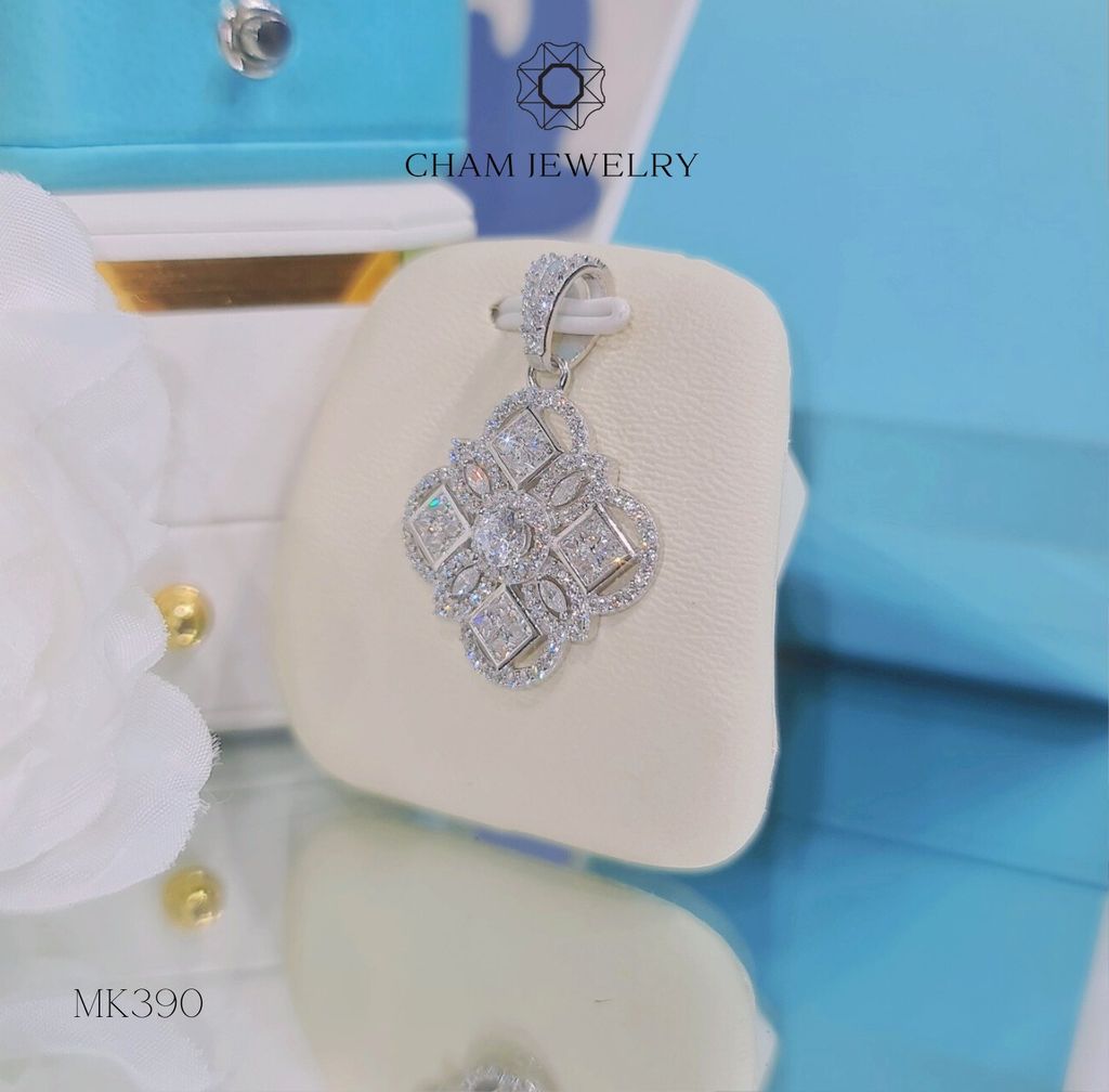 Mặt Dây Chuyền MK390 CHAM JEWELRY, Hoa chủ 4.0mm.