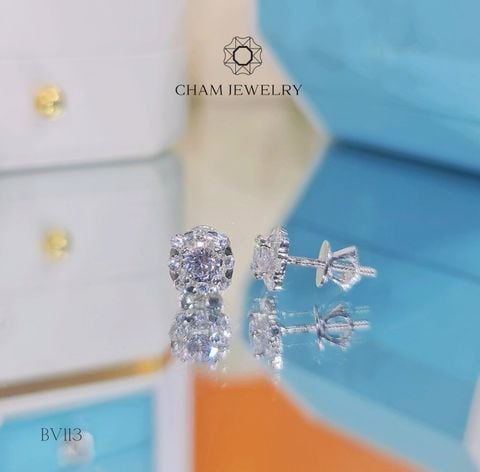Hoa Tai BV113 CHAM JEWELRY, Chủ 5.0mm (Barcode CTP113).
