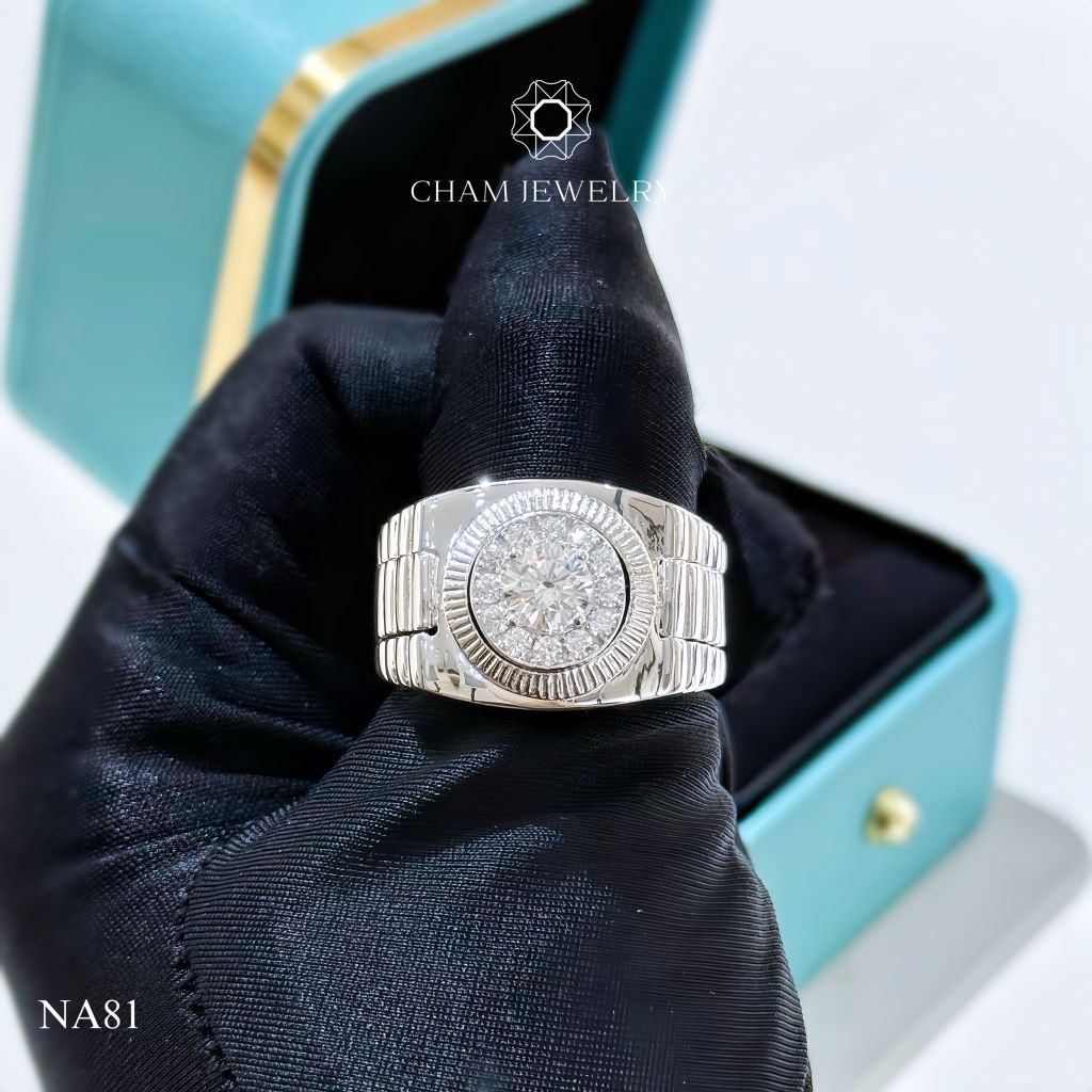 Nhẫn Nam NA81 CHAM JEWELRY, Chủ 6.0mm.