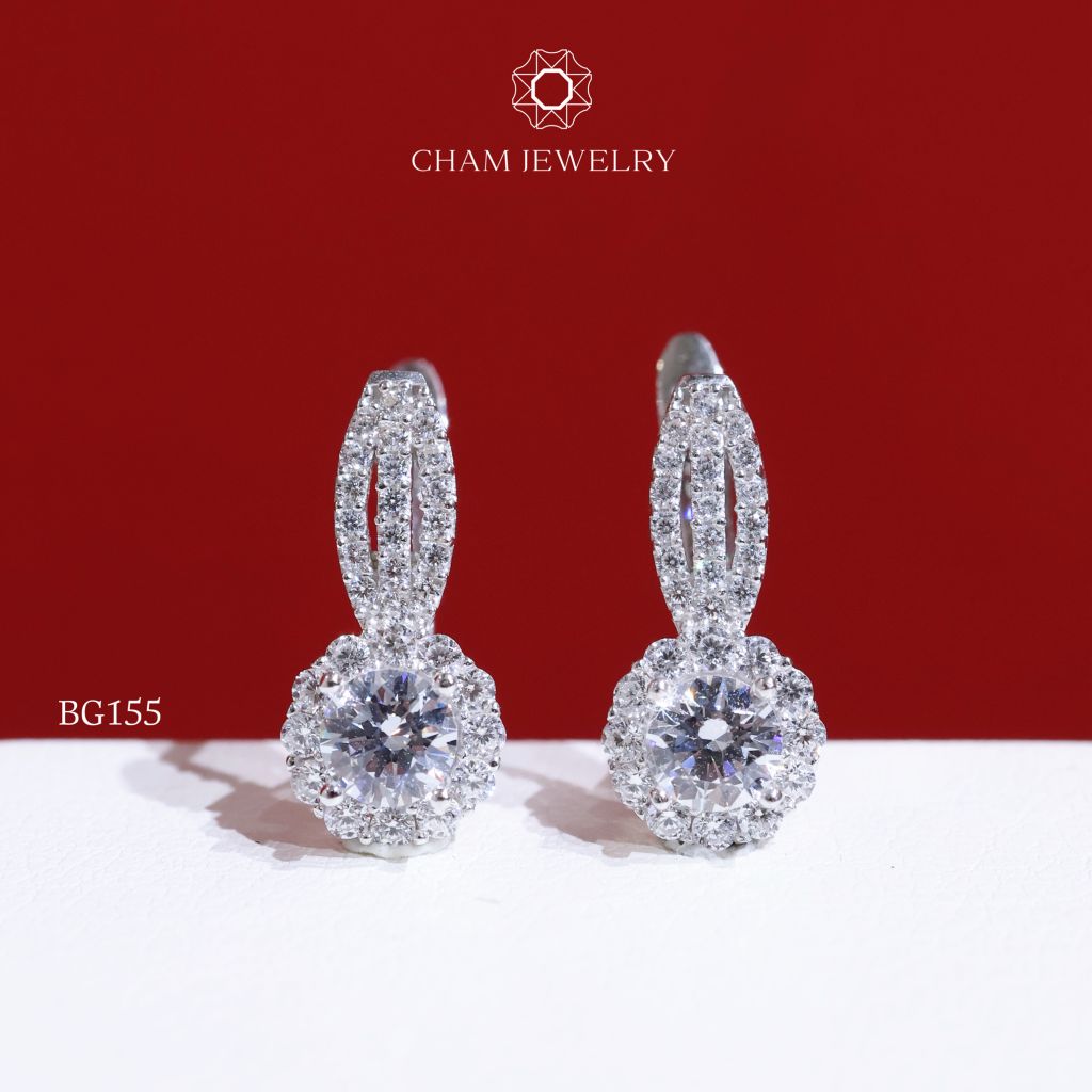 Hoa Tai CHAM JEWELRY BG155, Chủ 4.5mm (Barcode TBG52).