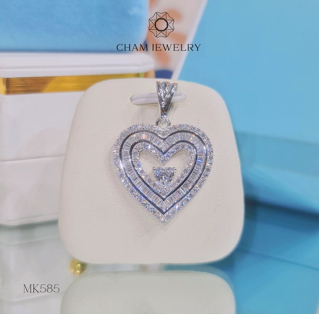 Mặt Dây Chuyền MK585 CHAM JEWELRY, Mặt Trái Tim (Barcode CM5151).