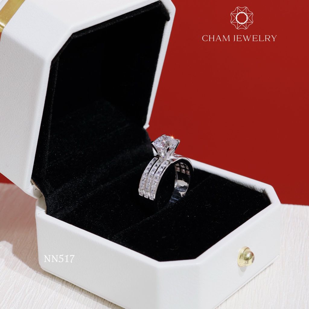Nhẫn Nữ NN517 CHAM JEWELRY, Chủ 7.0mm (Barcode TNN1267-CN7488).