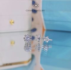 Hoa Tai BV82 CHAM JEWWLRY, Chủ 4.5mm (Barcode CTP82).