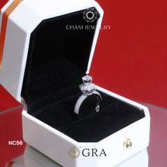 Nhẫn NC56 CHAM JEWELRY, Full Kim Cương Moissanite Chủ 5.0mm (Barcode ONNU31).