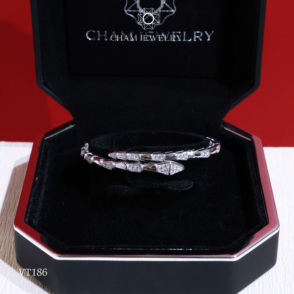 Vòng Tay VT186 CHAM JEWELRY, Vòng Rắn Bản 3.5mm (Barcode CV6880).