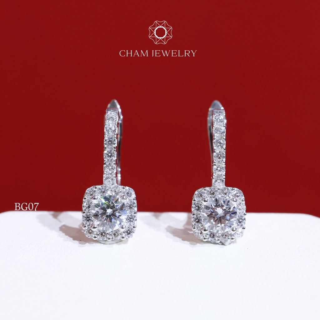 Hoa Tai CHAM JEWELRY BG07, Chủ 4.5mm (Barcode TBG169).