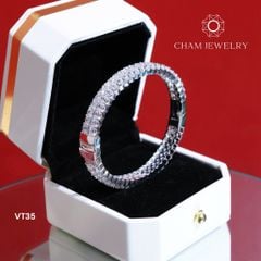 Vòng Tay CHAM JEWELRY VT35, 2 Hàng Đá 3.0mm ( Barcode TV42).