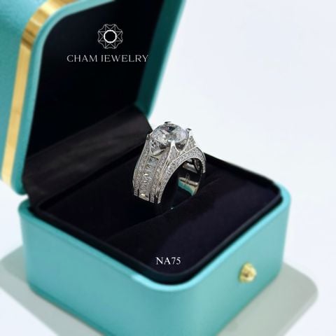 Nhẫn Nam NA75 CHAM JEWELRY, Chủ 10mm (Barcode CN7608).
