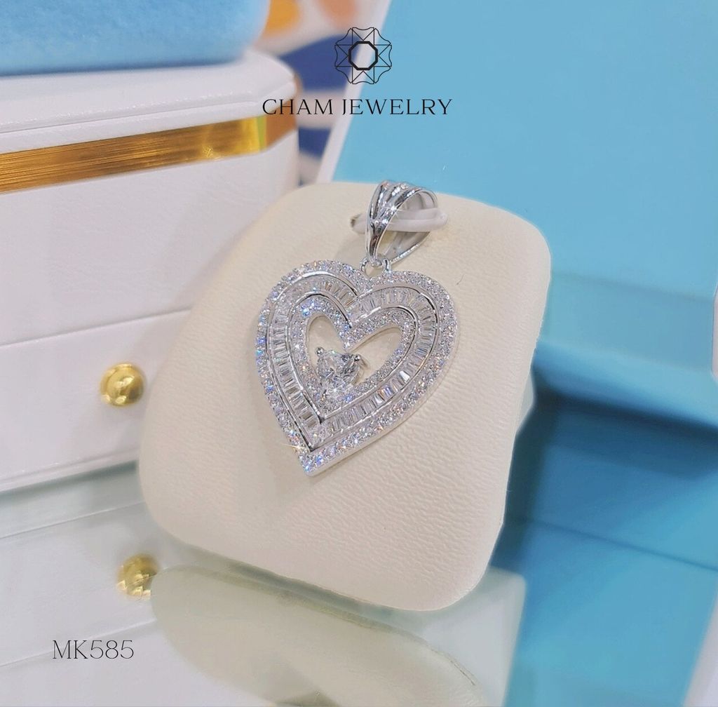 Mặt Dây Chuyền MK585 CHAM JEWELRY, Mặt Trái Tim (Barcode CM5151).