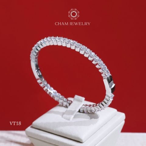 Vòng Tay CHAM JEWELRY VT18, Vòng Full Đá 3.0mm (Barcode TV48).