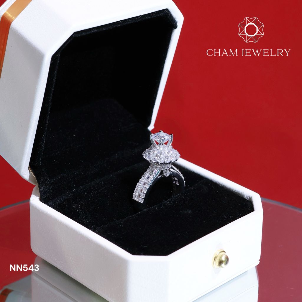 Nhẫn Nữ NN543 CHAM JEWELRY, Chủ 6.0mm (Barcode TNN1469).
