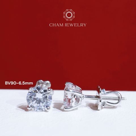 Hoa Tai CHAM JEWERLY  BV90, Chủ 6.5mm (Barcode TBH51).