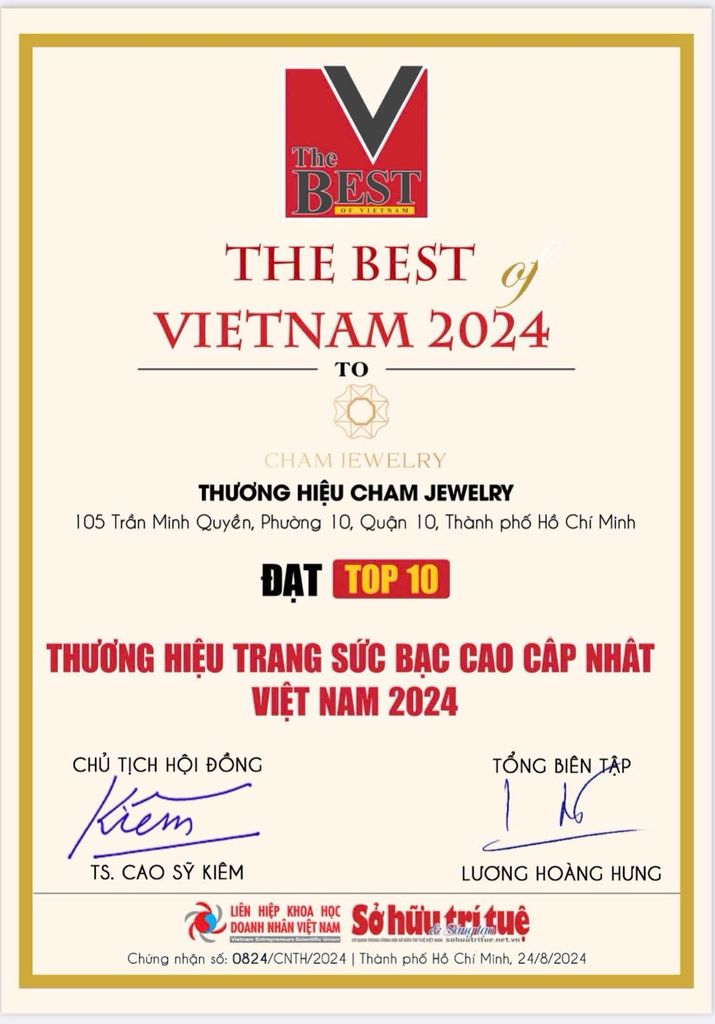 Hoa Tai CHAM JEWELRY BV109, Chủ 4.0mm.