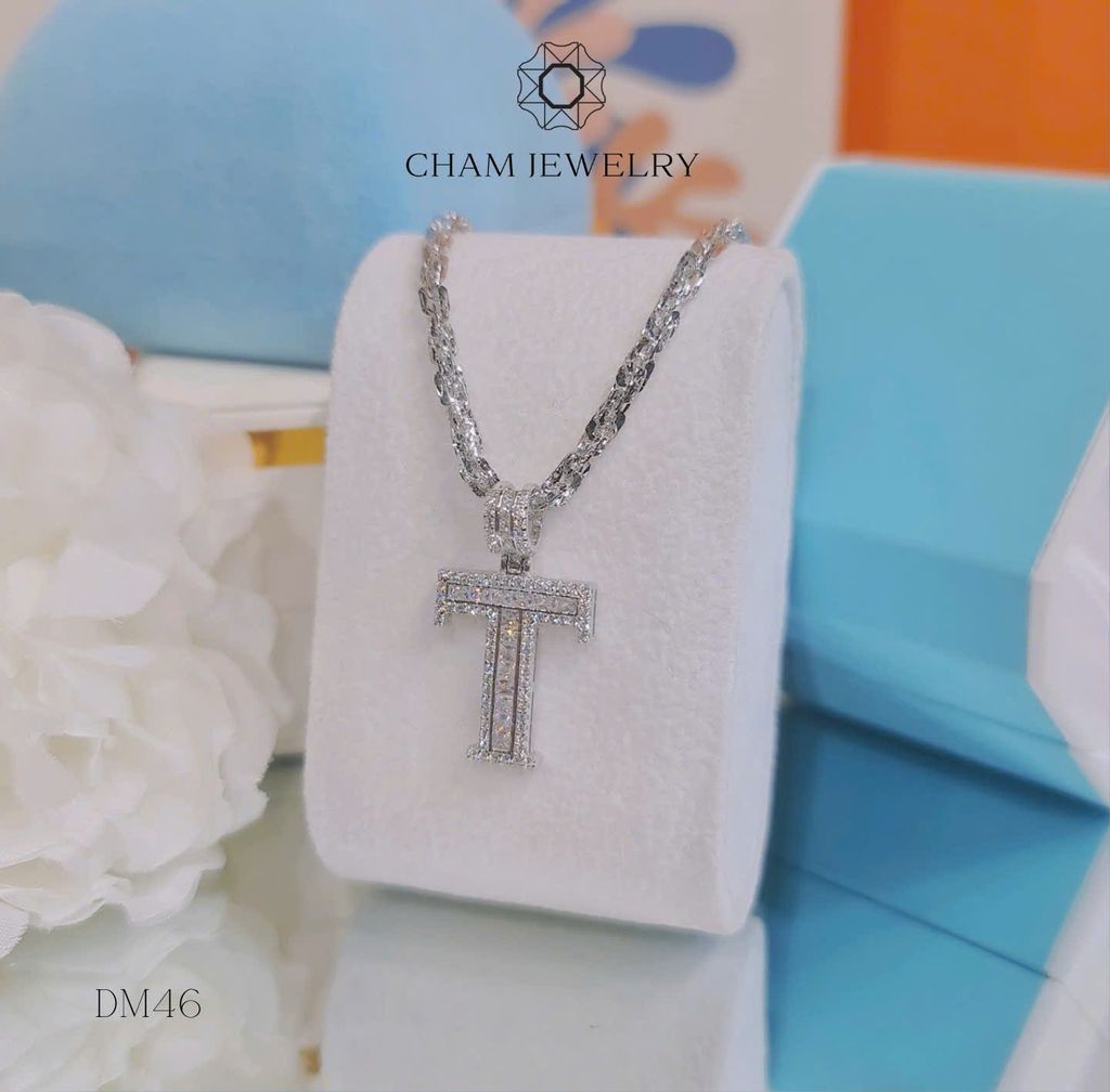 Dây Chuyền MK46-DX01 45cm CHAM JEWELRY.Mặt chữ T