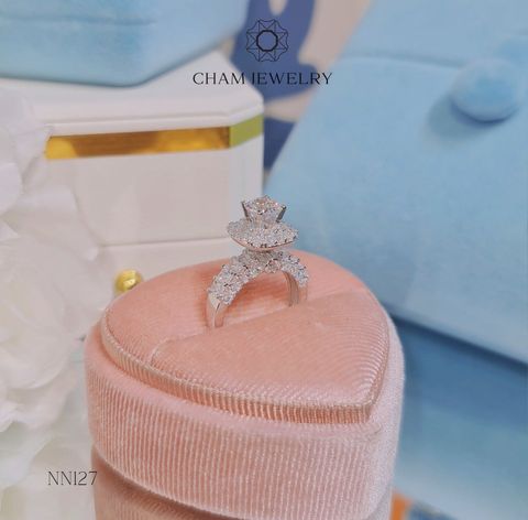 Nhẫn CHAM JEWELRY NN127, Chủ 6.0mm (Barcode TNN814).