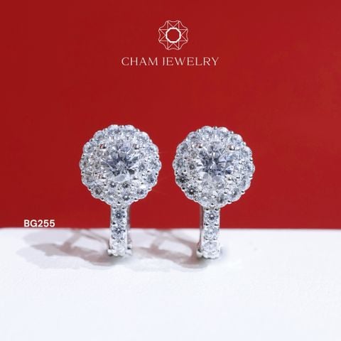 Hoa Tai BG255 CHAM JEWELRY, Chủ 4.0mm (Barcode TBG903).